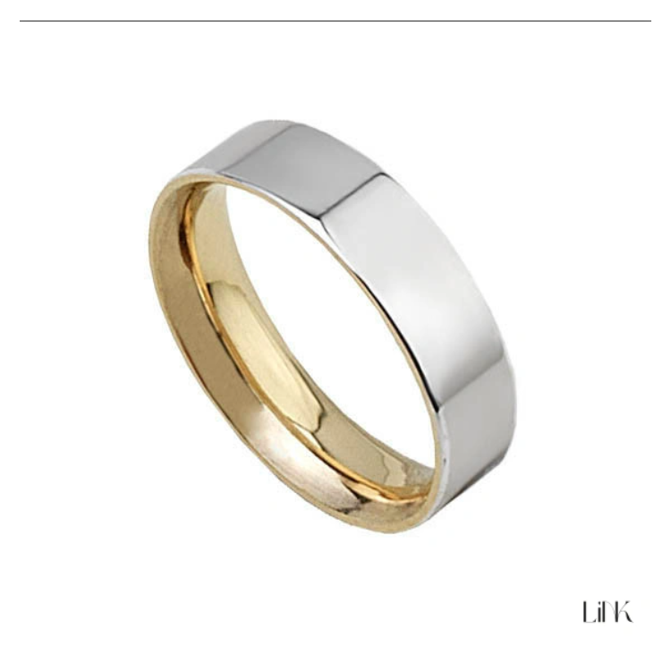 Aliança de prata com banho de ouro amarelo-Alianças de prata-Guarda-joias.com